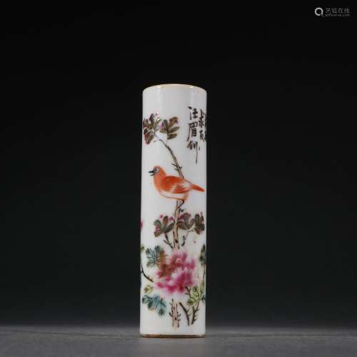 Wang Mei Famille Rose Flower-and-bird Canister