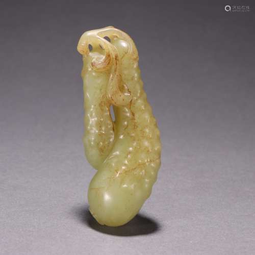 Hetian Yellow Jade Melon-shaped Ornament