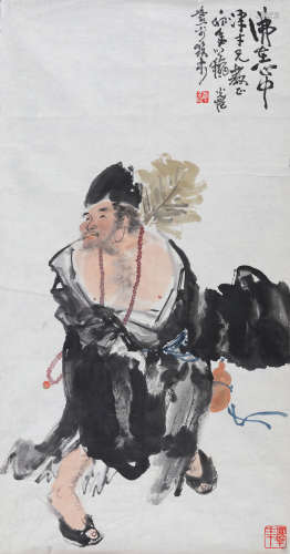 章光恺(1933-2001) 佛在我心  设色纸本 镜心