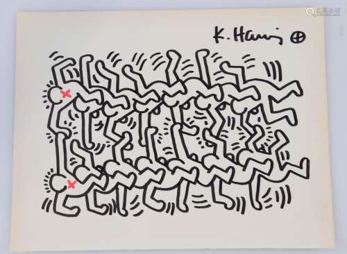 Keith Haring. « L’escalade ». Circa 1986. Dessin au feutre n...