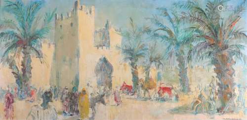 Paul DAXELET (1905-1993) grande huile sur toile orientaliste...