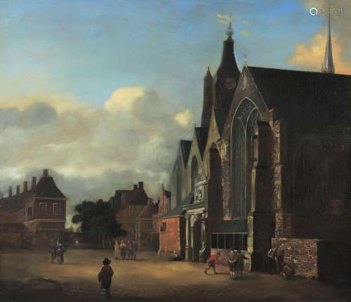 Isaak OUWATER (1748-1793) Ecole Hollandaise "vue de vil...