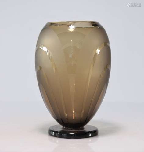 Charles SCHNEIDER (1881-1953) vase dégagé à l'acide motif Ar...