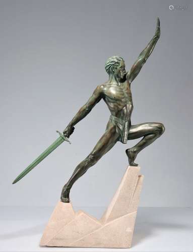 Max LE VERRIER (1891-1973) Grande sculpture "le challen...