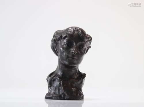 Auguste Rodin. Vers 1973. « Etude pour un portrait feminin »...