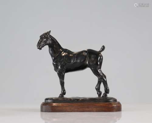 Gaston D'ILLIERS (1876-1932/52) Bronze "Le cob tondu&qu...