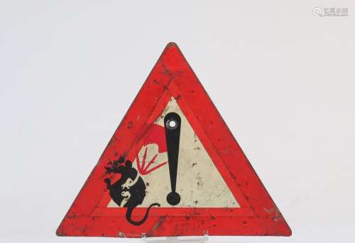 Banksy (d'après) " Be aware of the rat " pochoir s...