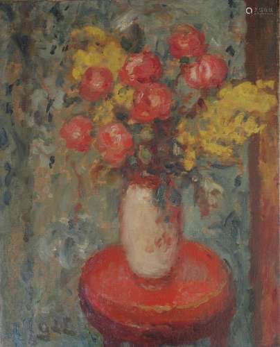 Georges d’ESPAGNAT (1870-1950) Bouquet de fleurs dans un vas...