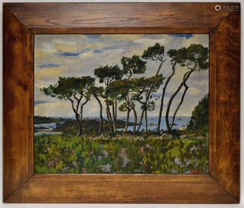 Jeanne LATTES (1888-1979). Les grands pins à Landéris, à l'e...