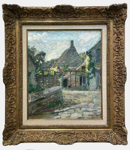 Henri LEBASQUE (1865-1937) Rue de village, été 1903. Huile s...