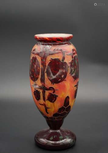 Charles SCHNEIDER (1881-1953) LE VERRE FRANCAIS. VASE ovoïde...