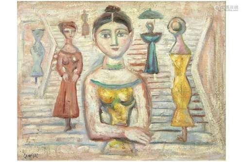 CAMPIGLI MASSIMO (1895 - 1971) olieverfschilderij op paneel ...
