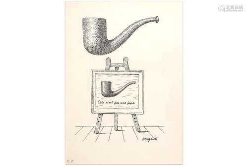 MAGRITTE RENÉ (1898 - 1967) print : "Ceci n est pas une...