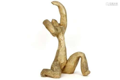 POETOU EMILE (1885 - 1975) unieke sculptuur in gepatineerde ...