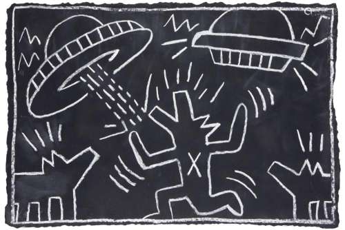 HARING KEITH (1958 - 1990) originele "Subway" teke...