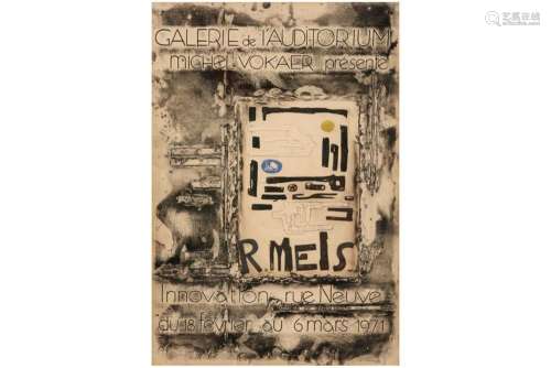 MELS RENÉ (1909 - 1977) zeldzame gravure in gemengde technie...