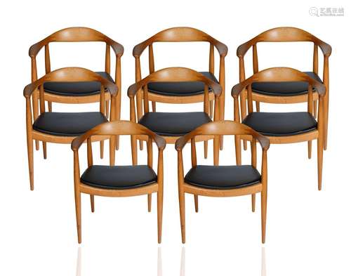 A SET OF EIGHT 'THE CHAIR', DESIGNED BY HANS WEGNER (DANISH ...