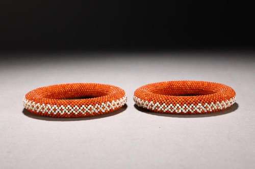 TWO CHINESE GLASS BANGLE