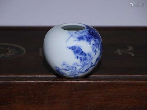 CHINESE BLUE-AND-WHITE JAR DEPICTING 'BIRD AND FLOWER...