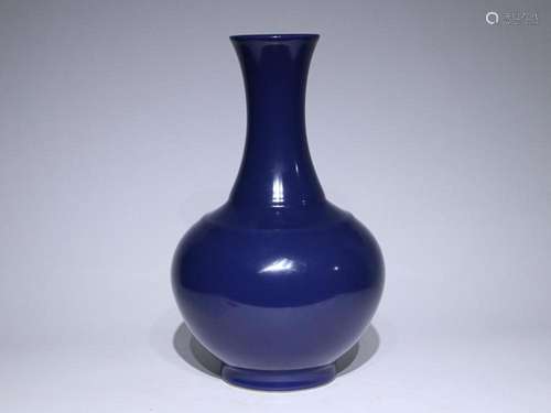 CHINESE SACRIFICIAL-BLUE-GLAZEDD VASE, 'QING GUANGXU'...