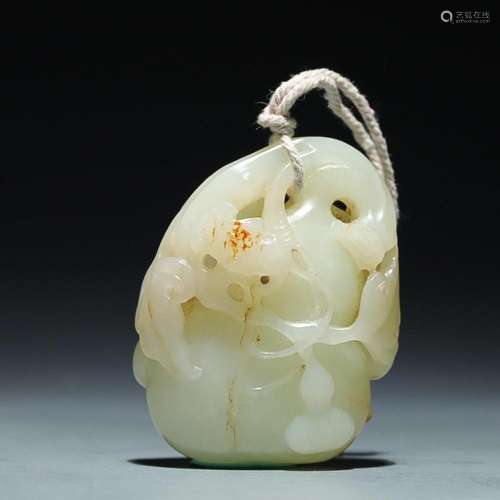 CHINESE HETIAN JADE DOUBLE-GOURD