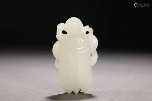 CHINESE HETIAN JADE CICADA