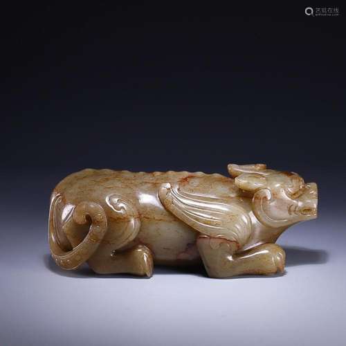 CHINESE HETIAN JADE AUSPICIOUS BEAST