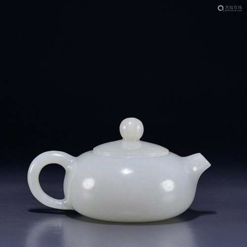 CHINESE HETIAN JADE TEAPOT