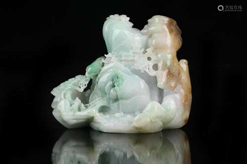 CHINESE JADEITE ORNAMENT, 'QING YONGZHENG' MARK