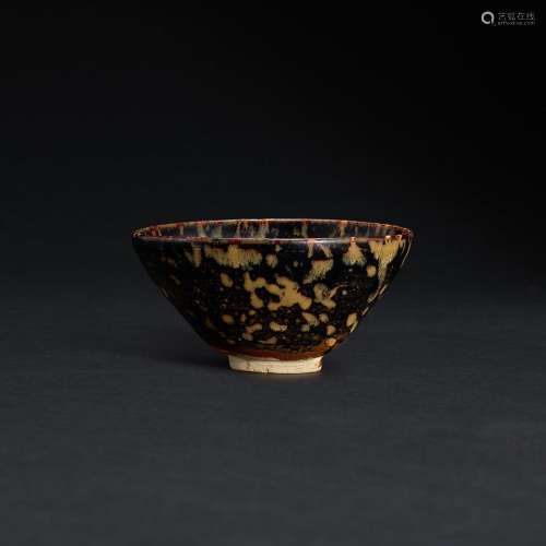 An inscribed Jizhou tortoiseshell-glazed bowl, Song dynasty ...