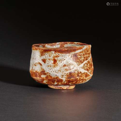 Kitaoji Rosanjin (1883-1959) A white and iron-red shino teab...
