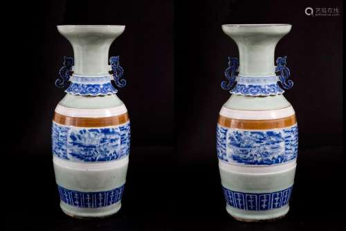 Pair of Nanchino vases
