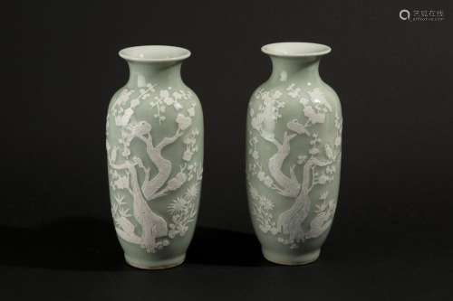Pair of Celadon vases