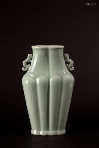 Polylobed Celadon vase