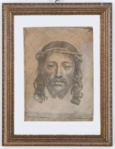 Claude Mellan (Attr.). Engraving "FACE OF CHRIST"