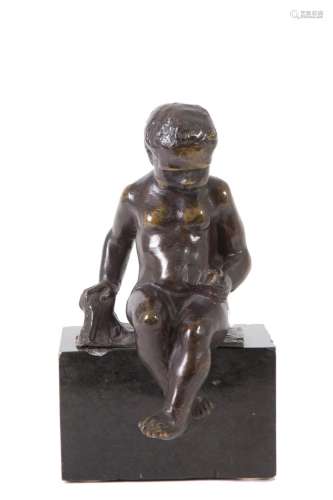Bronze sculpture "CHILD WITH BUTTERFLY"