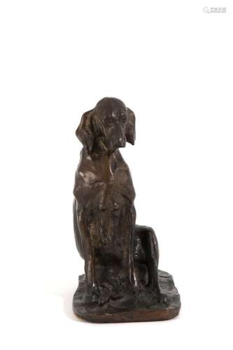 P. P. TRUBEZKOY. Sculpture "SITTING DOG"