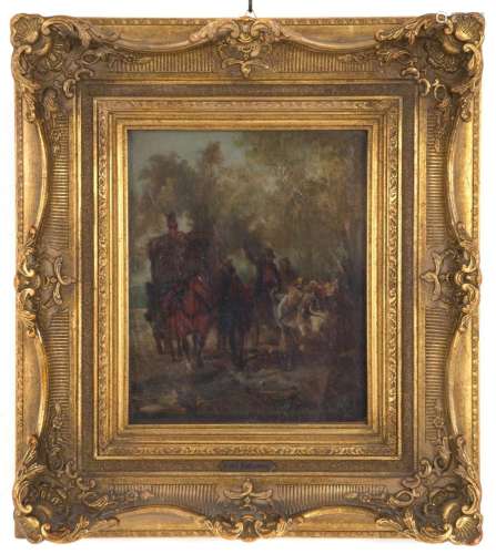 Painting "CARRIAGE WITH HORSES"
