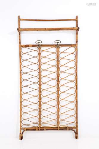 Rattan coat hanger