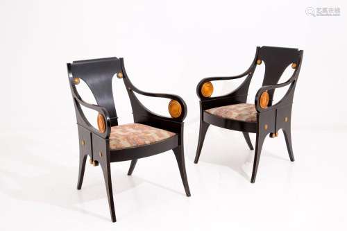 JOZE PLECNIK. Pair of armchairs