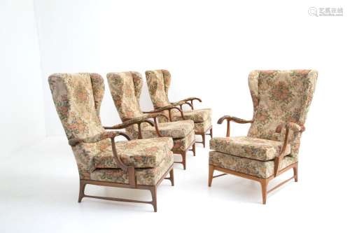 PAOLO BUFFA (Attr.). Four armchairs