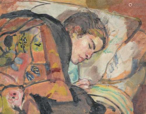 λ RUSKIN SPEAR (BRITISH 1911-1990), STUDY OF THE ARTIST'S WI...