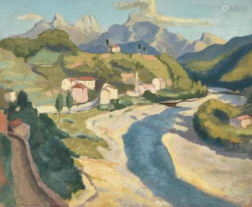 λ JULIAN TREVELYAN (BRITISH 1910-1988), MOUNTAIN VILLAGE