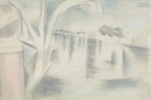 PAUL NASH (BRITISH 1889-1946), RIVER & TREES