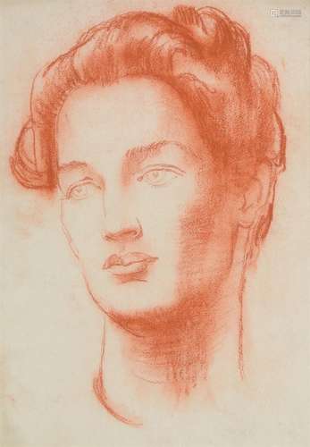 λ FRANK DOBSON (BRITISH 1886-1963), PORTRAIT OF A YOUNG WOMA...