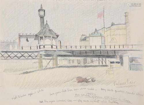 λ ELWIN HAWTHORNE (BRITISH 1905-1954), BRIGHTON, PALACE PIER