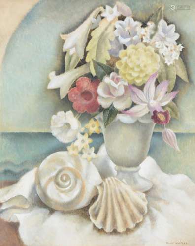 λ BILLIE WATERS (BRITISH 1896-1979), STILL LIFE - FLOWERS AN...