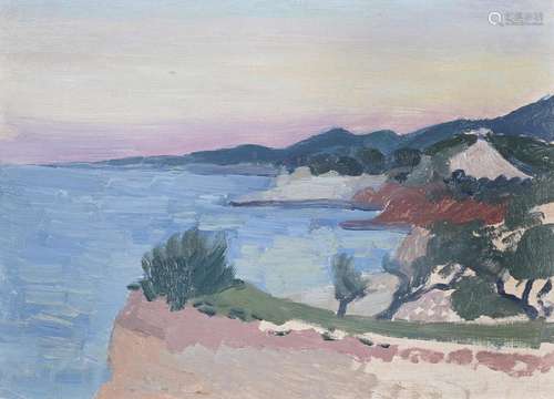 λ AUGUSTUS JOHN (BRITISH 1878-1961), VIEW ALONG THE COAST AT...