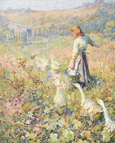 λ DOROTHEA SHARP (BRITISH 1874-1955), FEEDING TIME