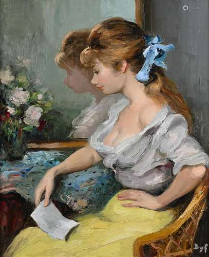 λ MARCEL DYF (FRENCH 1899-1985), JEUNE FEMME LISANT